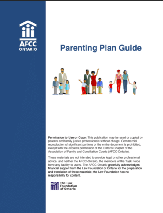 2021 Parenting Plan Guide, the AFCC-O
