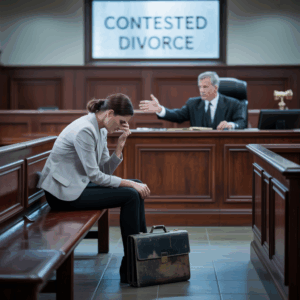 contested divorce process